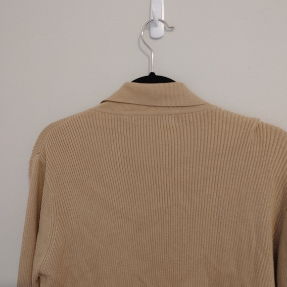Outlander Cream/Tan Cotton Cardigan - Size M - Picture 8 of 12